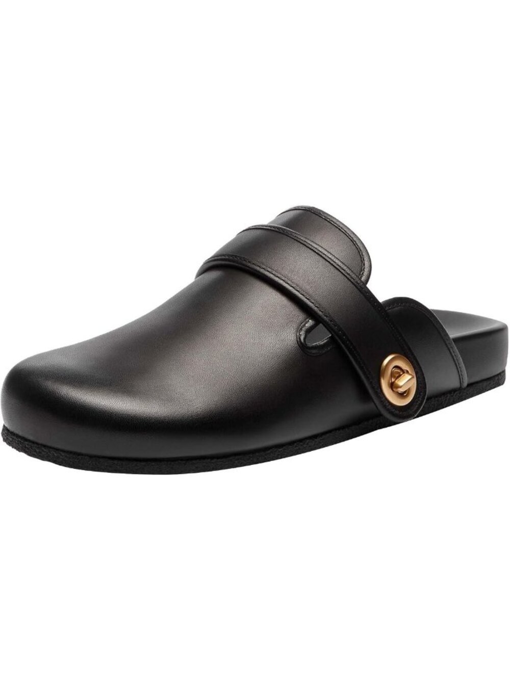 NEW Coach Blake Leather Clogs Slip-On Shoes Black Women's Size 8